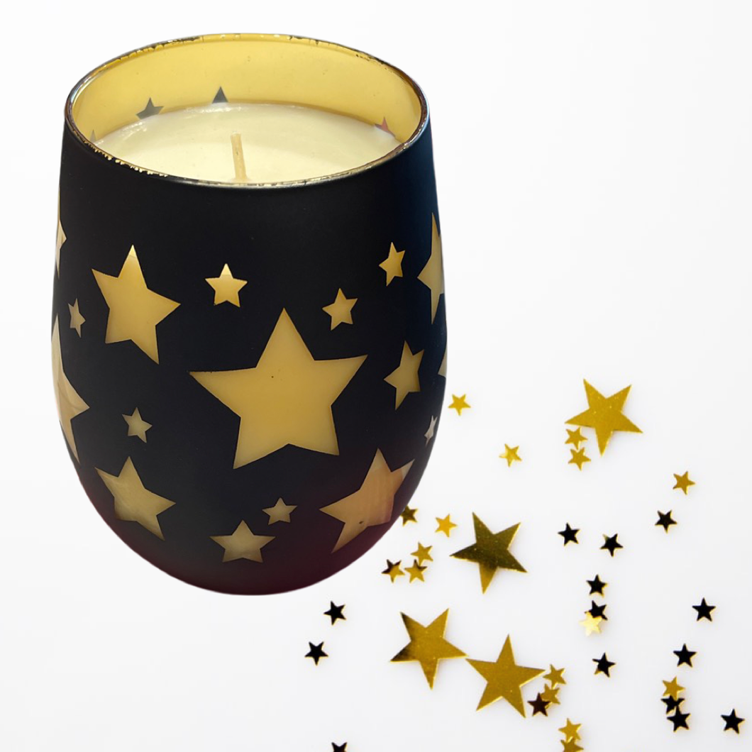 Star Black & Gold Large Renee Candle Jars